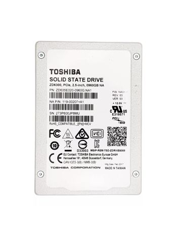 SSD Enterprise NVMe NetApp Toshiba ZD6300, 960GB, Read Intensive, U.2 PCIe 3.0, 2.5"