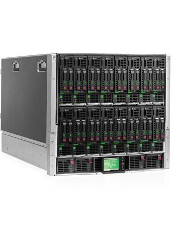 Sistem server HPE BladeSystem C7000 G3, 2 module OA cu KVM, switch GbE2c, 1 switch GbE2c, 1 switch FlexFabric 10Gb 24-porturi, 6 PSU 2650W, kit de sine